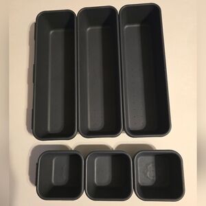 Set of Black Drawer Organizers